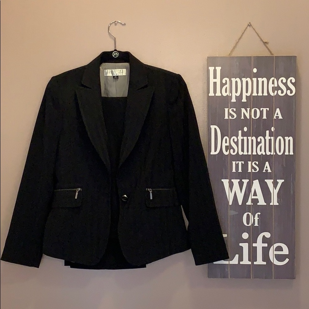 Tahari pinstripe petite suit